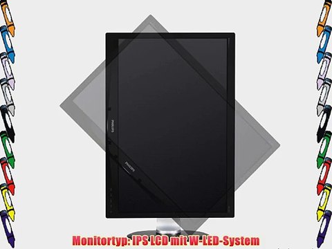 Philips 240P4QPYEB 61 cm (24 Zoll) LCD-Monitor (VGA DVI HDMI USB 14ms Reaktionszeit) schwarz