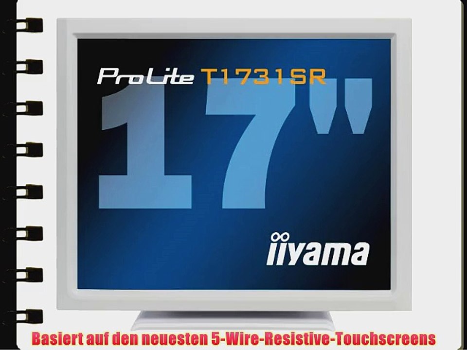 Iiyama ProLite T1731SR 432cm (17 Zoll) Touchscreen Monitor DVI-D (Kontrast dyn. 900:1 5ms Reaktionszeit)