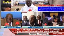 APPELS / L'ACTUALITES RFI. Constitution Congo-B.: 4 intervenants sur 7 contre la modification