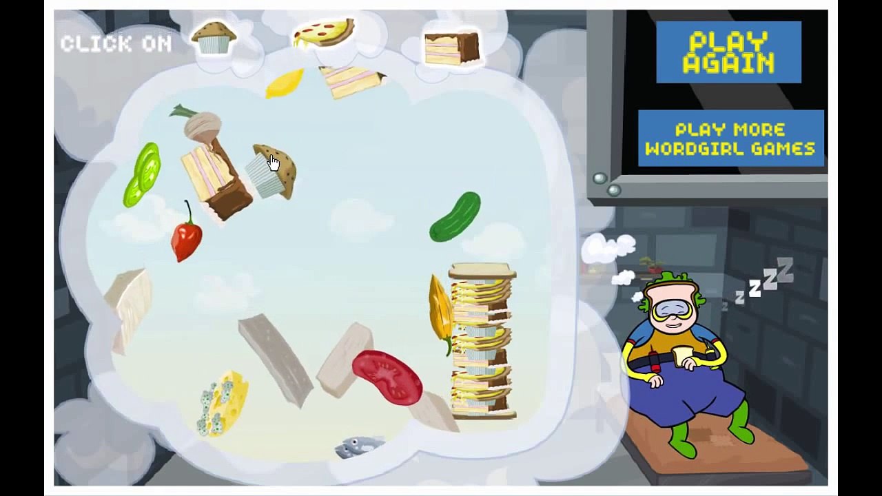 Word Girl Chucks Extreme Sandwich Crusher Cartoon Animation PBS Kids Game Play Walkthroug