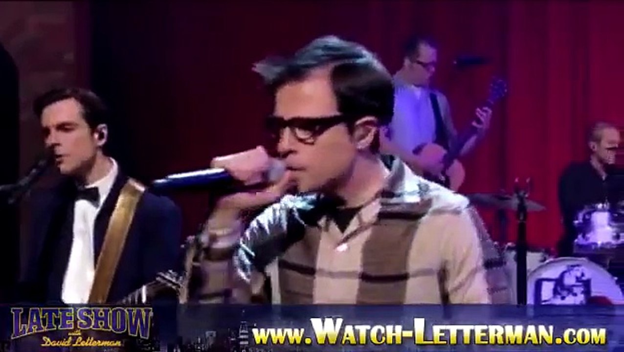 Tom Hanks guest at Late Show With David Letterman - Weezer performance 10/29/2009