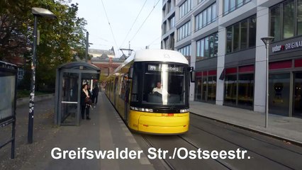 Straßenbahn Berlin - Ansagen der Linie M4 (Stand 09.11.2014)