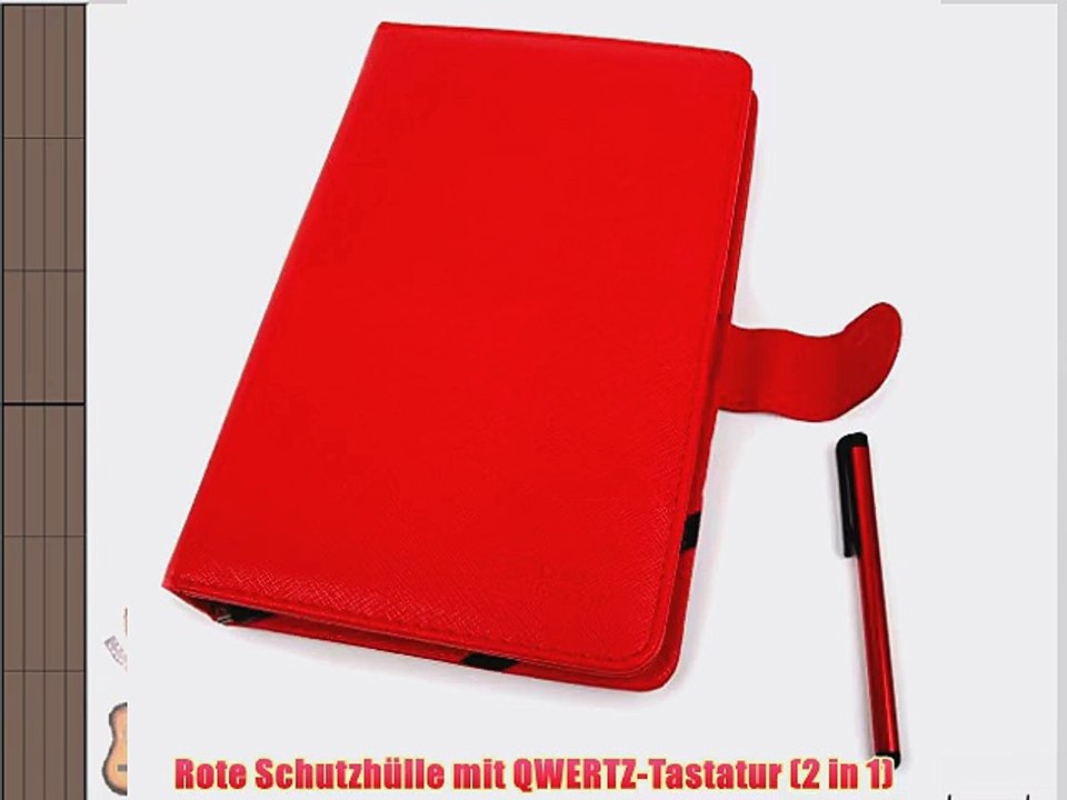 Rote Tableth?lle mit deutscher QWERTZ-Tastatur f?r 8 Zoll Medion LifeTab S8312 (MD 98989)