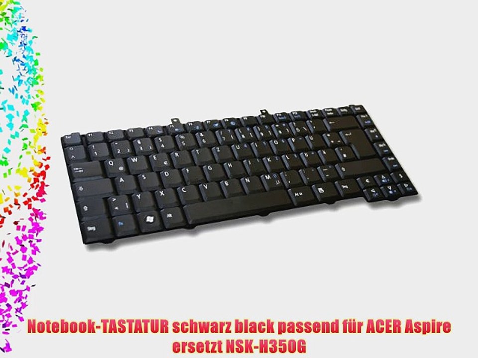 Notebook-TASTATUR schwarz black passend f?r ACER Aspire ersetzt NSK-H350G
