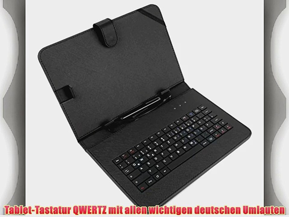 F?r Trekstor Volks-Tablet 2014 und SurfTab Ventos 10.1: deutsche Tablet-Tastatur Schutzh?lle