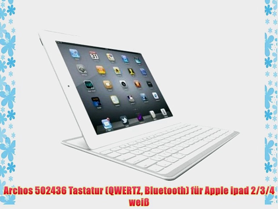 Archos 502436 Tastatur (QWERTZ Bluetooth) f?r Apple ipad 2/3/4 wei?