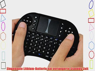 TONBUX? 2.4GHz Mini kabellose Touch Tastatur Maus Wireless keyboard mit Touchpad f?r PC Android
