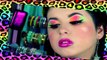Rainbow Cheetah Print Lips and Glitzy Neon Eyes!  - Faster - HD