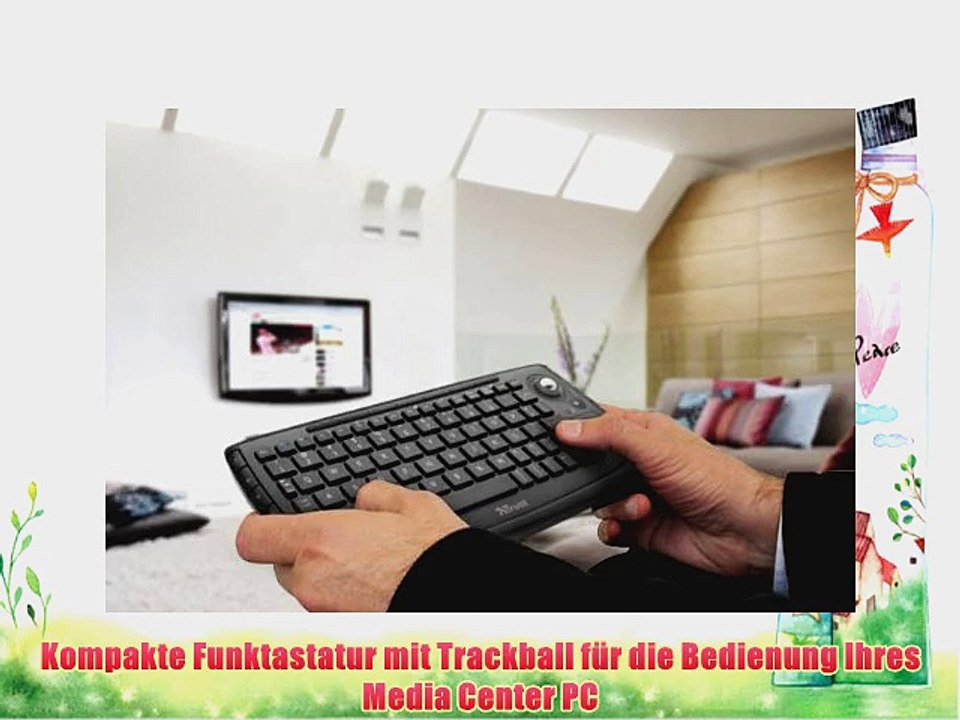 Trust Compact schnurlos Entertainment Tastatur schwarz (deutsches Tastaturlayout QWERTZ)