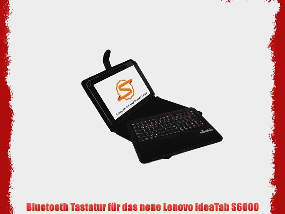 Supremery Lenovo IdeaTab S6000 Tastatur Kunstleder Bluetooth Keyboard Tasche Case Schutzh?lle