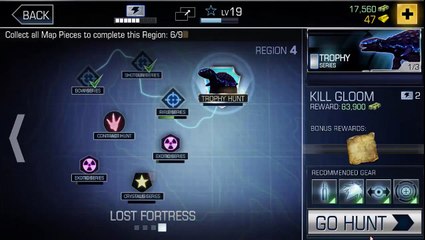 Dino Hunter Deadly Shores  Region 4  kill Gloom 79