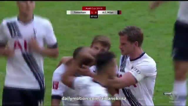 Nacer Chadli 0:1 HD | AC Milan v. Tottenham - Audi Cup 3rd Place 05.08.2015 HD