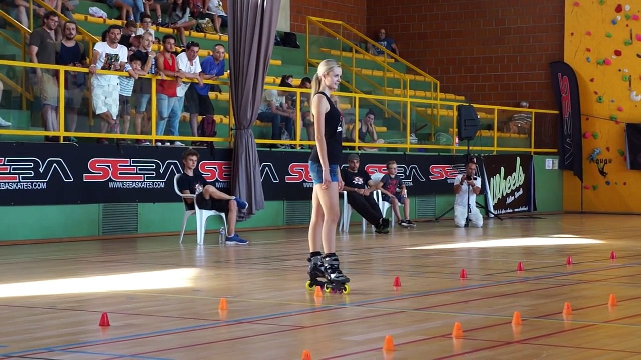 Jaw-dropping inline skate performance
