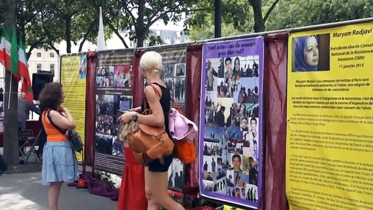 Paris protest for human rights in Iran