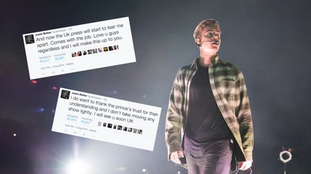 Justin Bieber entschuldigt sich bei seinen Fans in England