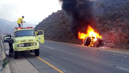 احتراق سيارة في القريع بني مالك Combustion car in Alqurei Bani Malik