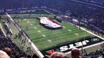 National Anthem Houston Texans vs. New York Jets Military Day HUGE flag F16 Fly over Stadium