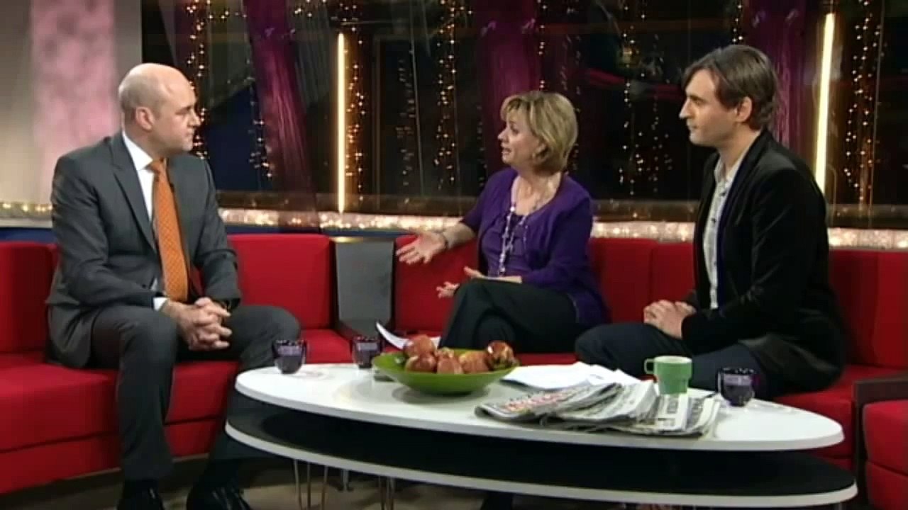 Psykopat Reinfeldt i Gomorronsoffan angående att vi ska jobba tills 75