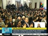 Cristina Fernández denuncia campaña mediática en el proceso electoral