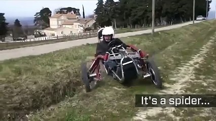 Part spider, part car- This vehicle can tackle just about any terrain.