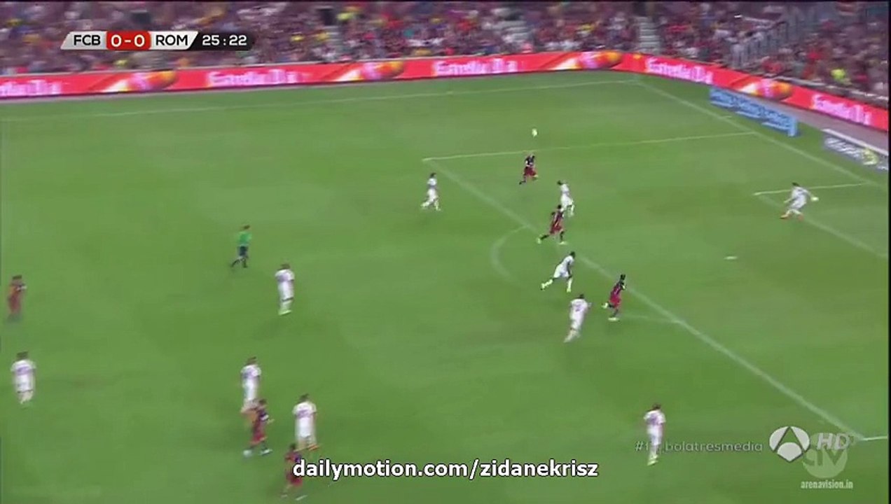 1-0 Neymar HD - FC Barcelona vs AS Roma - Joan Gamper Trophy 05.08.2015
