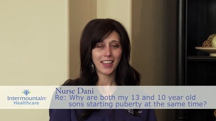 Why are both my 13 and 10 year old sons starting puberty at the same time?