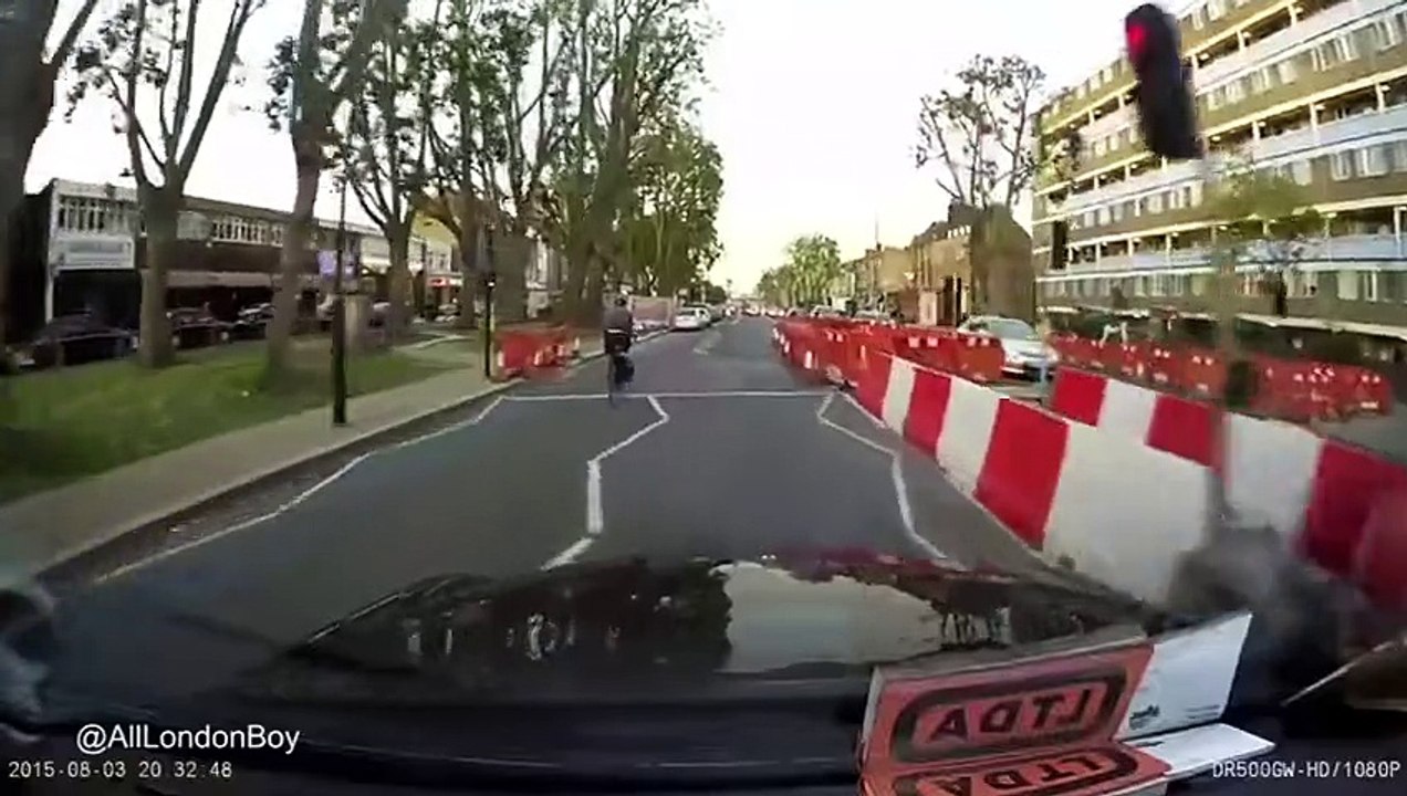 Shocking Moment Cyclist Swerves Car Door And Gets Hit By Taxi