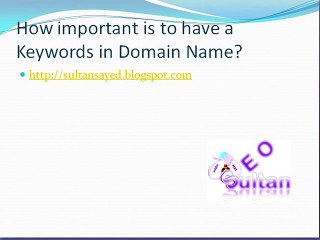 How Importance of Keywords in Domain Name_