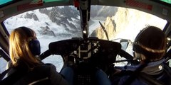 Vol panoramique massif du Mont-Blanc en Hélicoptère - Helicopter flying Mont-Blanc