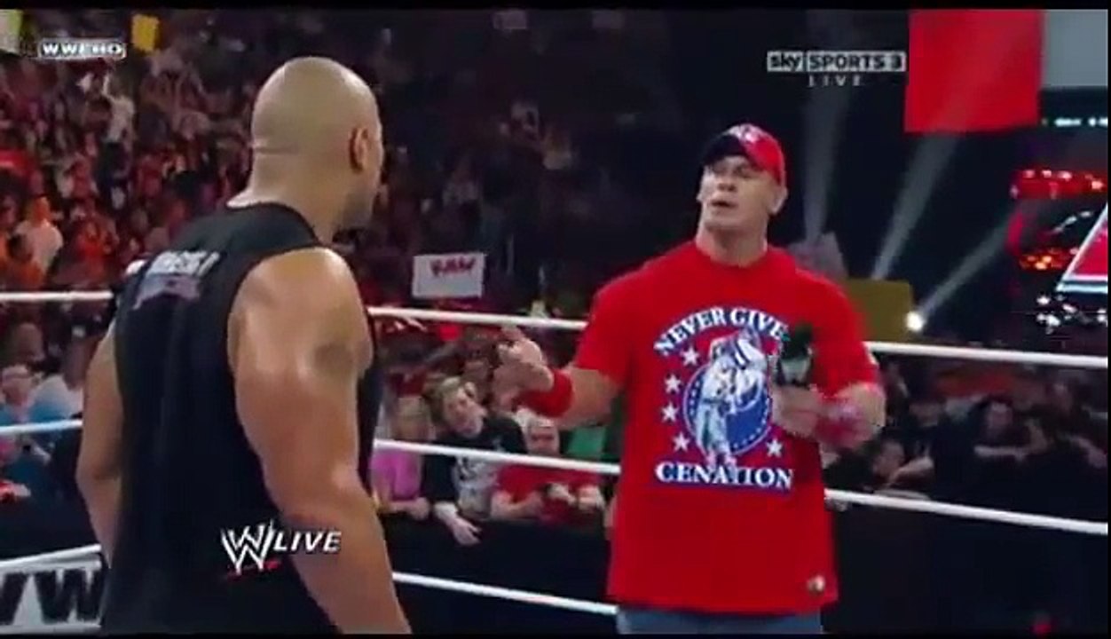 The Corre Attack John Cena and The Rock
