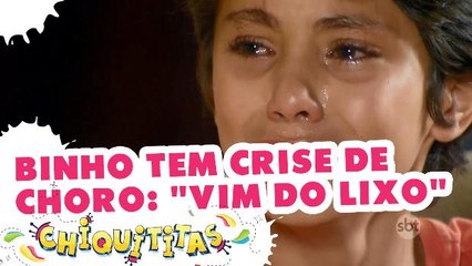 Binho tem crise de choro após briga com Thiago