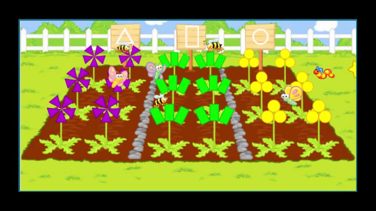 Sesame Street Telly's Shape Garden Cartoon Animation PBS Kids Game Play Walkthrough