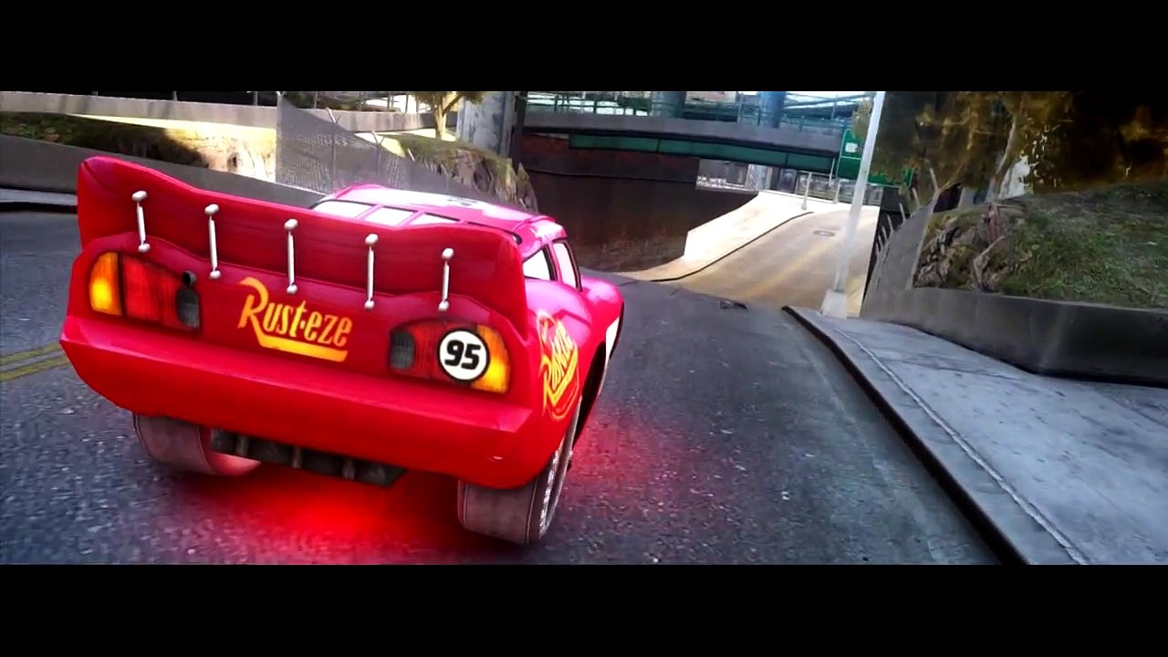 Custom Disney Pixar Cars Lightning McQueen in Green, Orange and Pink For The Incredible Hulk!