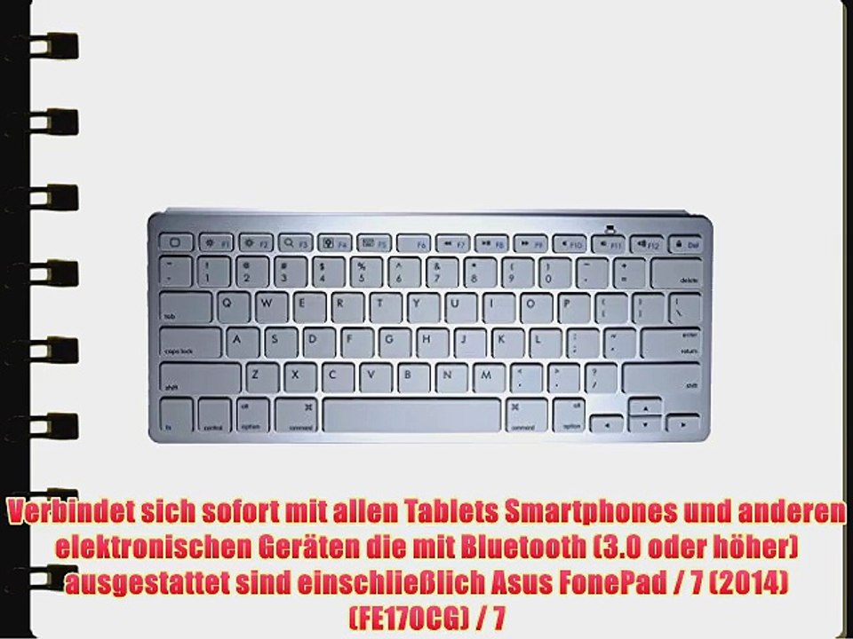 Cooper Cases(TM) B1 universelle Bluetooth Funktastatur f?r Asus FonePad / 7 (2014) (FE170CG)