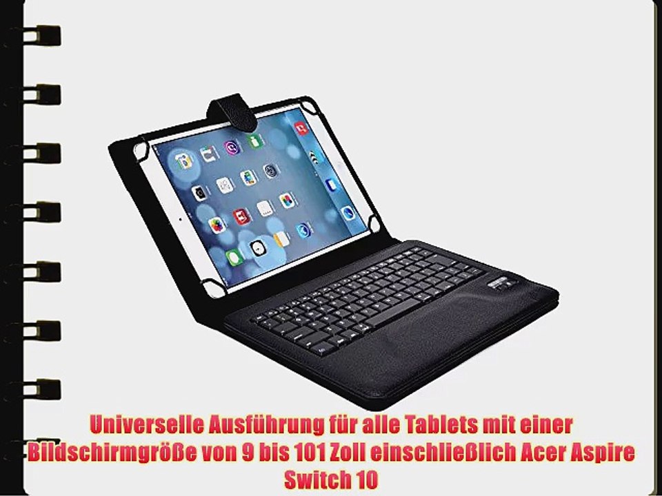 Cooper Cases(TM) Infinite Executive Acer Aspire Switch 10 Universal Folio-Tastatur in Schwarz