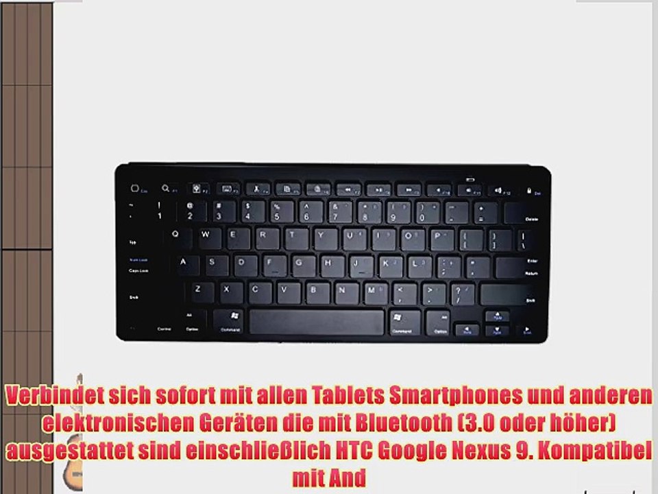 Cooper Cases(TM) B1 universelle Bluetooth Funktastatur f?r HTC Google Nexus 9 in Schwarz (US-englische
