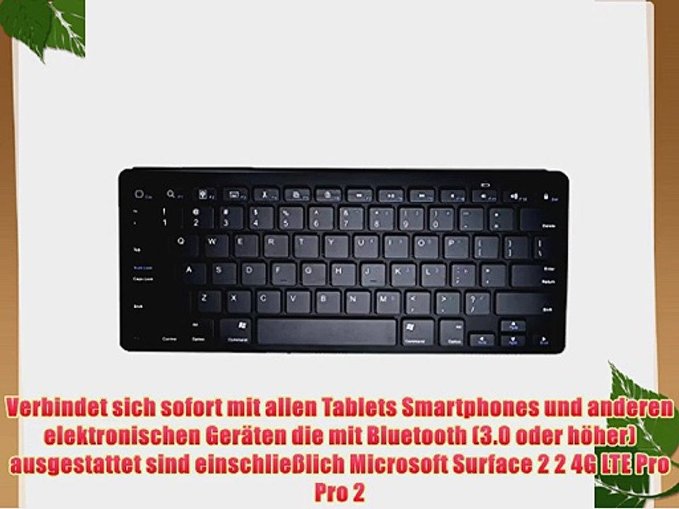 Cooper Cases(TM) B1 universelle Bluetooth Funktastatur f?r Microsoft Surface 2 2 4G LTE Pro
