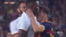 Lionel Messi Headbutts Mapou Yanga-Mbiwa Barcelona vs Roma 2015    - latest football news videos HD