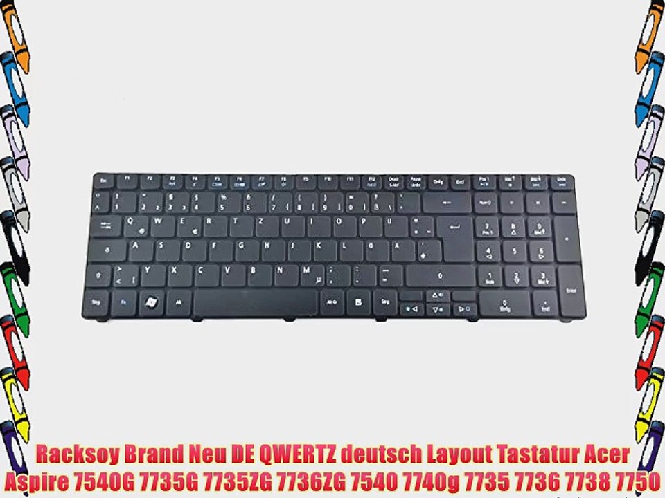 Racksoy Brand Neu DE QWERTZ deutsch Layout Tastatur Acer Aspire 7540G 7735G 7735ZG 7736ZG 7540