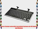 LEDELI Aluminium Bluetooth Wireless QWERTZ deutsche Tastatur Keyboard mit St?nder Halterung