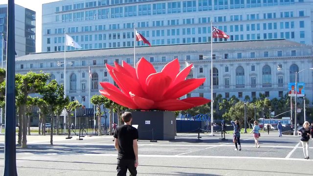 Breathing Flower lotus installation by Choi Jeong Hwa, Civic Center Plaza June 2012 7922