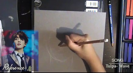 Jeon Jungkook BTS 방탄소년단 Fanart with Pastels