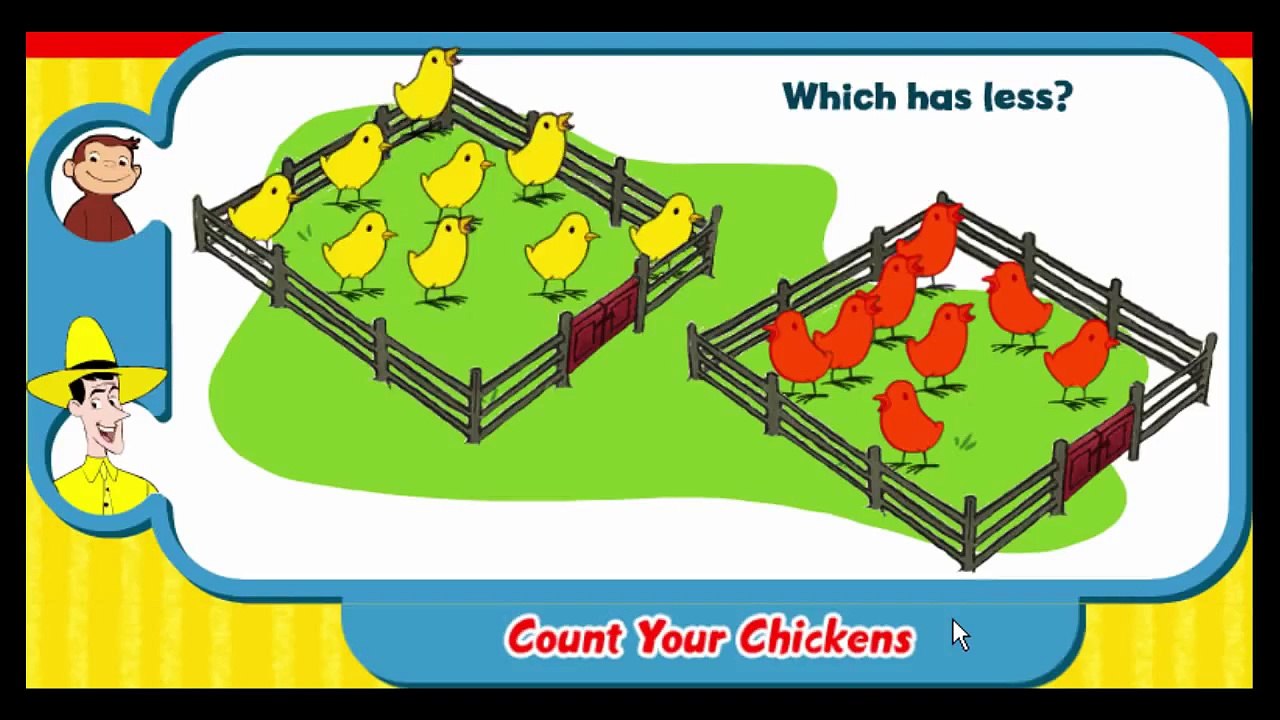 Curious George Count Your Chickens Cartoon Animation PBS Kids Game Play Walkthrough