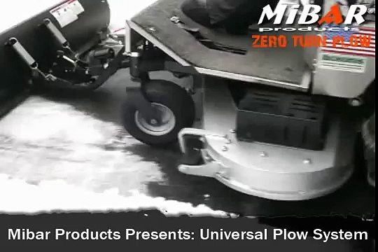 ZTR snow plow for any zero turn mower by Mibar Products