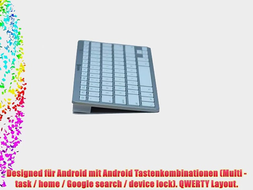Navitech Silber Schlankes Wireless Bluetooth 3.0 Android Keyboard / Tastatur f?r das Vodafone
