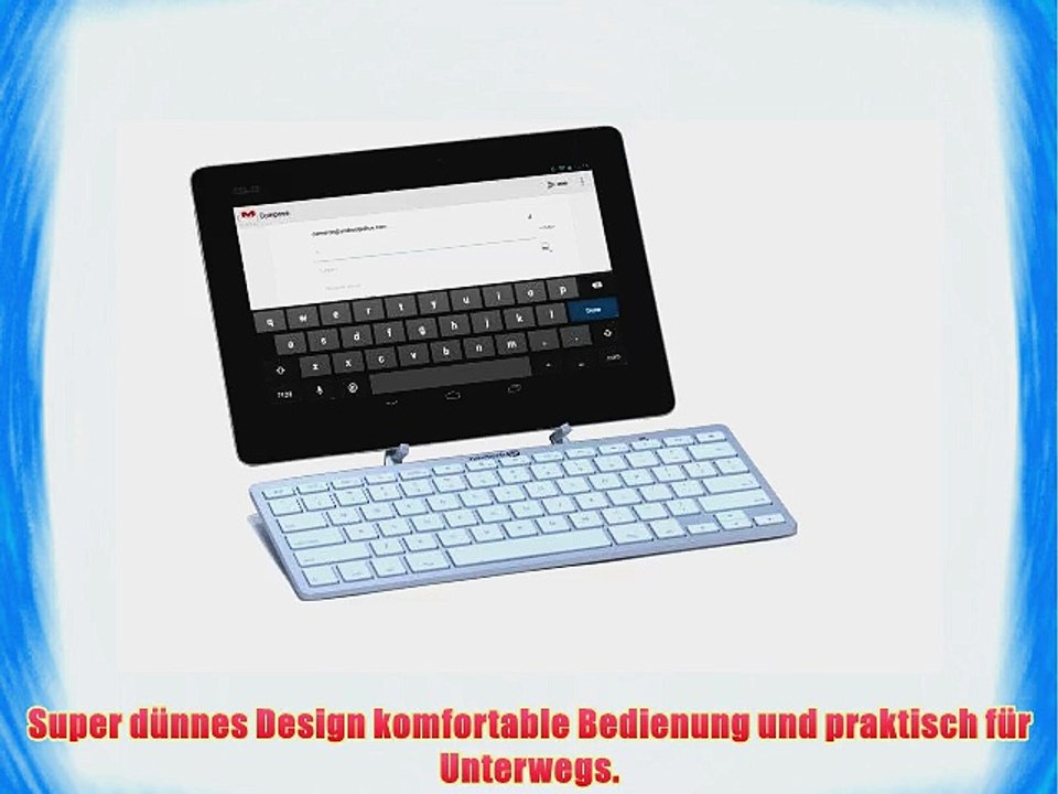 Navitech Silber Wireless Bluetooth Keyboard / Tastatur f?r das Yuntab 10.1 Zoll Tablet-PC