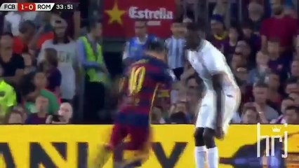 Lionel Messi Crazy Fight with Mapou Yanga-Mbiwa - Barcelona 3-0 Roma