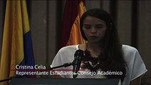 Palabras Cristina Celia, bienvenida estudiantes Uninorte primer semestre 2013