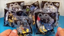 Minions toys 2015 - 2013 DESPICABLE ME 2 SET OF 8 McDONALD'S HAPPY MEAL TOY'S VIDEO REVIEW