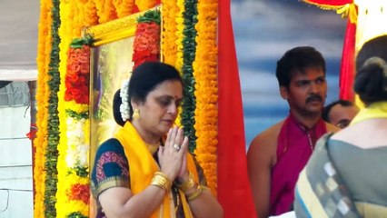 Bhog being offered during Shree Shwasam Utsav Day 4 part 2